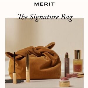 MERIT Brown Cosmetic Bag NEW!